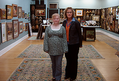 2008 Art Exhibit and Fund Raising Event - Danielle O'Keefe and Gillian Zimmerman (Gallery Owner)