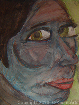 Lady Blue, Watercolor on Paper, Danielle O'Keefe, September, 2009