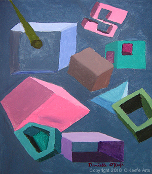 Vanishing Point Study, Acrylic on Canvas, Danielle O'Keefe, November, 2010