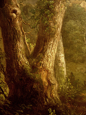 Hudson River School painting entitled 'Sunday Morning' by Asher Brown Durand - Detail view #2