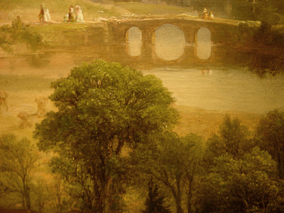 Hudson River School painting entitled 'Sunday Morning' by Asher Brown Durand - Detail view #14
