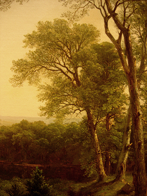 Hudson River School painting entitled 'Sunday Morning' by Asher Brown Durand - Detail view #15
