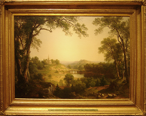Hudson River School by New Britain Museum of American Art, 'Sunday Morning' by Asher Brown Durand