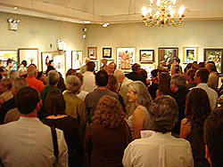 Annual Non-Member Painting and Sculpture Exhibition, guest assemble to view award ceremony