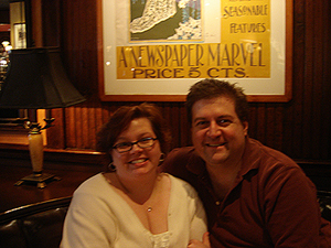 Jennifer and John O'Keefe eat at Knickerbocker's Bar & Grill