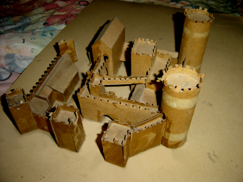 John O'Keefe Jr castle made from cardboard, created when he was ten or eleven years old
