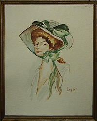 Watercolor on Paper, Kathy Singer, 1970's