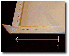 16 x 20 Canvas Stretching - Step 44 - Inspect that all staples are fully seated