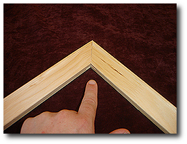 16 x 20 Canvas Stretching - Step 6 - Ensure stretcher bars have a snug fit
