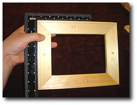 8 x 10 Canvas Stretching - Step 6 - Fully seat square onto stretcher bar corners