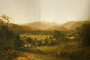 Painting tutorial for 'Summer on the Valley' by John O'Keefe - reference painting 'The White Mountains' by John Kensett