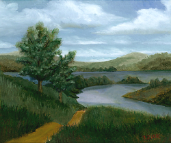 Preview Oil Painting 'New England River' by John O'Keefe Jr.