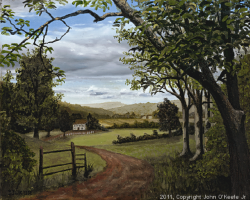Preview Oil Painting 'Summer in the Valley' by John O'Keefe Jr.