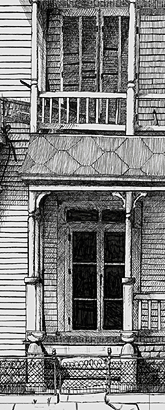 Preview Pen and Ink 'Run Down House' by John O'Keefe Jr.