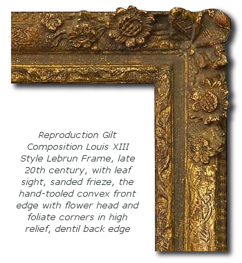Baroque Louis XIII / XIV Transitional Frame, also called the Flower Coner Frame and the LeBrun Frame.
