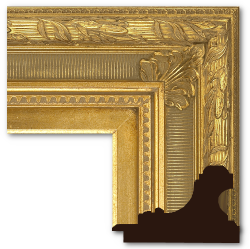 Neoclassical: 2nd Empire Style, Fluted Cove, Acanthus Corners, Frame 2EMP002 (Moulding Width: 6-1/8", Depth: 3-5/8"; Rabbet Width: 3/8", Depth: 3/8") preview image