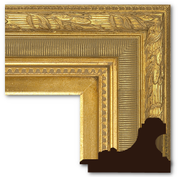 Neoclassical: 2nd Empire Style, Fluted Cove, Frame 2EMP004 (Moulding Width: 6-1/8", Depth: 3-5/8"; Rabbet Width: 3/8", Depth: 3/8") preview image