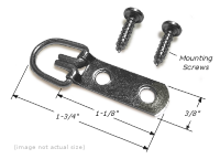 D-Ring Hanger: 2 Hole, 3/8" Wide Strap, Corrosion Resistant Plated Steel, Maximum Hanging Weight: 20 lbs, D-RING002 preview image