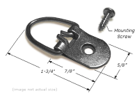 D-Ring Hanger: 1 Hole, 5/8" Wide Strap, Corrosion Resistant Plated Steel, Maximum Hanging Weight: 20 lbs,  D-RING006 preview image
