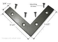 Mending Plate: 3-1/2" x 3-1/2" x 3/4", Corrosion Resistant Plated Steel PLATE005 preview image