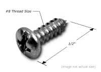 Screw: #8x1/2", Phillips/Pan Head, Sheet Metal Screw, SCREW004 preview image