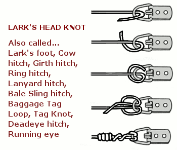 D-Ring Hangers with Wire - Step by Step - Larks Head Knot